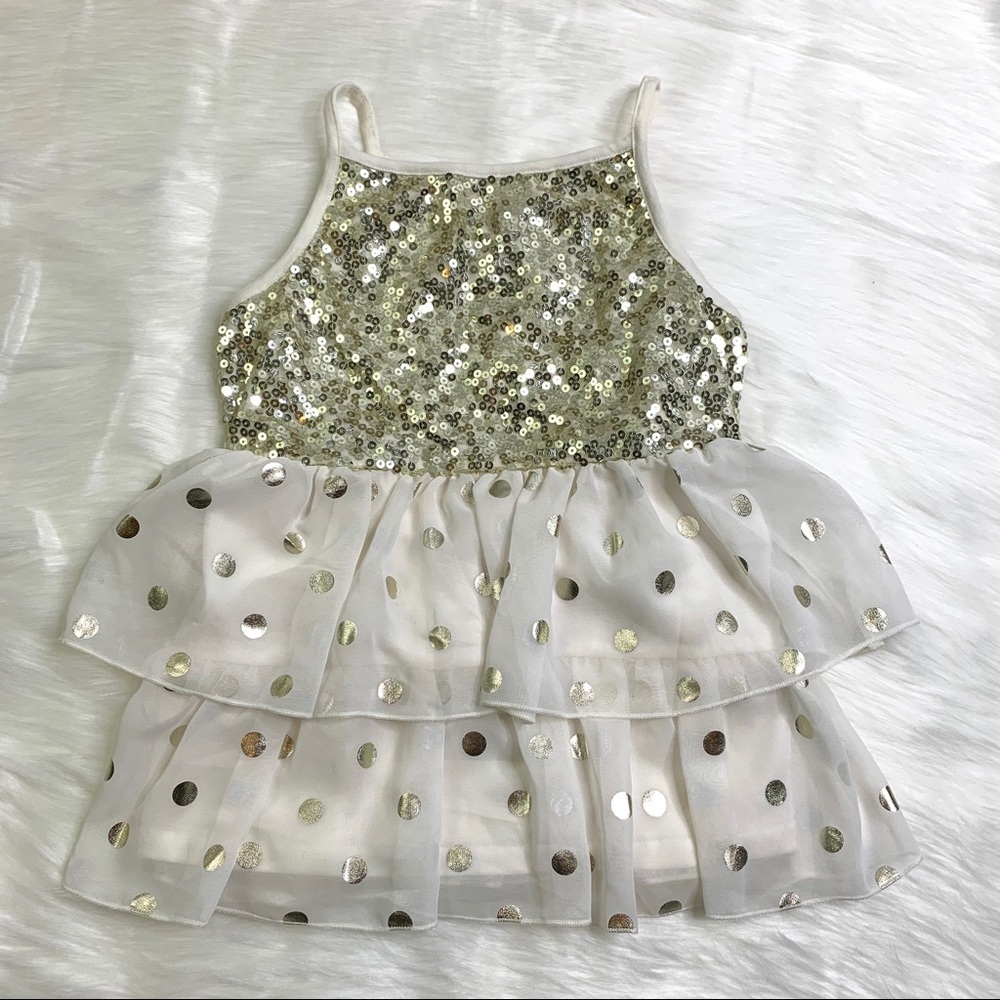 🌸 justice polkadot sequin shirt